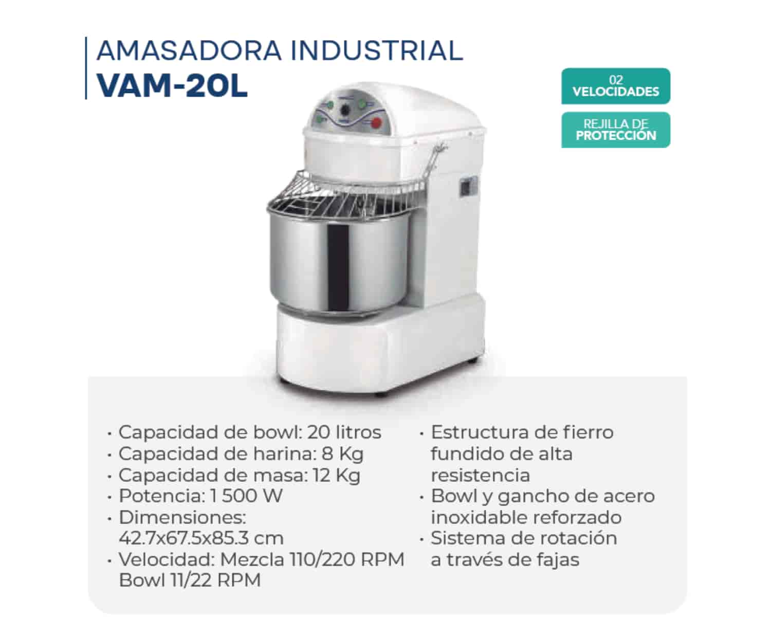 AMASADORA INDUSTRIAL-VAM-40L