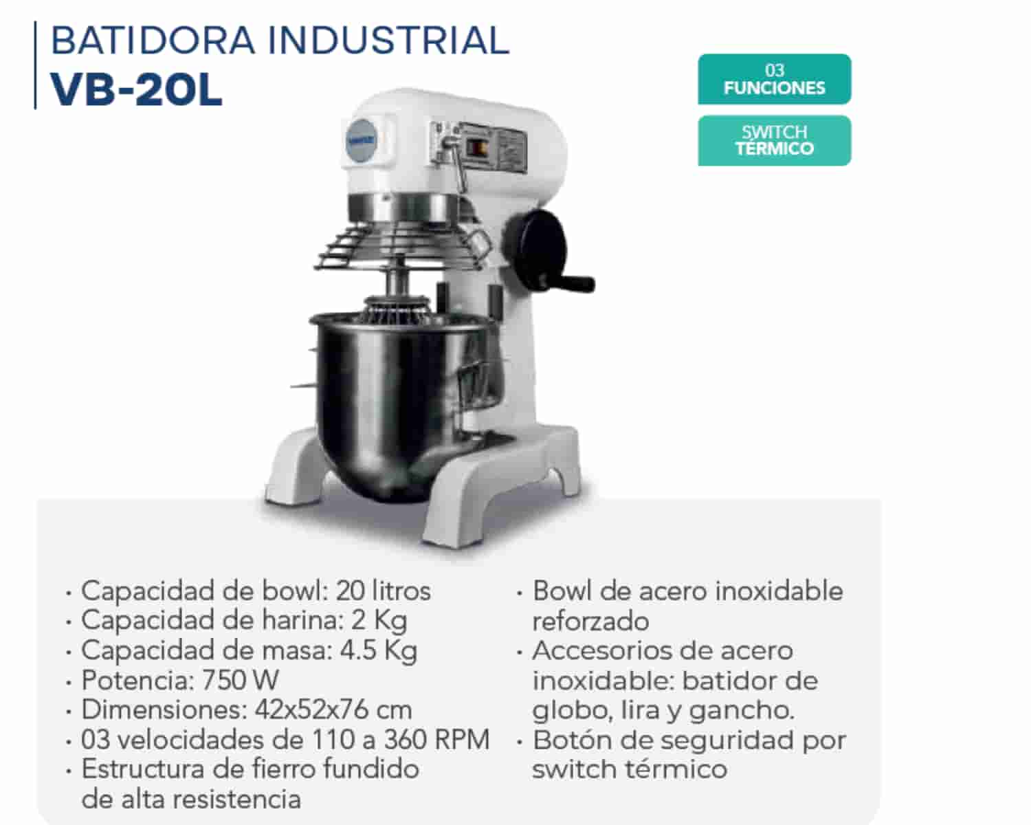 BATIDORA INDUSTRIAL - VB - 20L