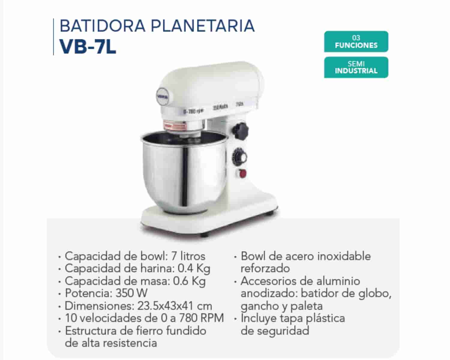 BATIDORA PLANETARIA - VB - 7L