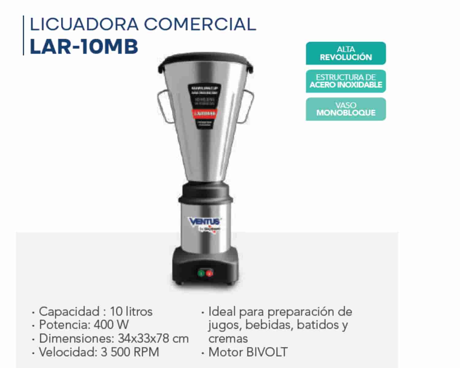 LICUADORA COMERCIAL - LAR - 10MB