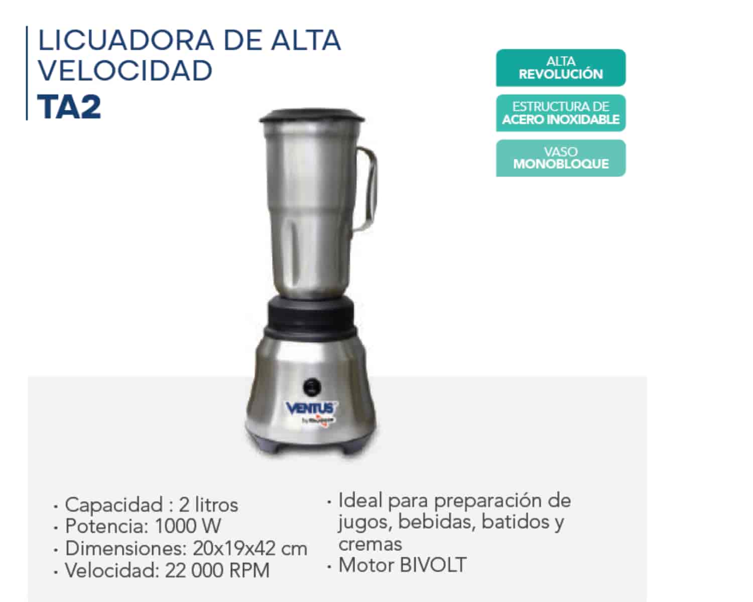 LICUADORA DE ALTA VELOCIDAD - TA2