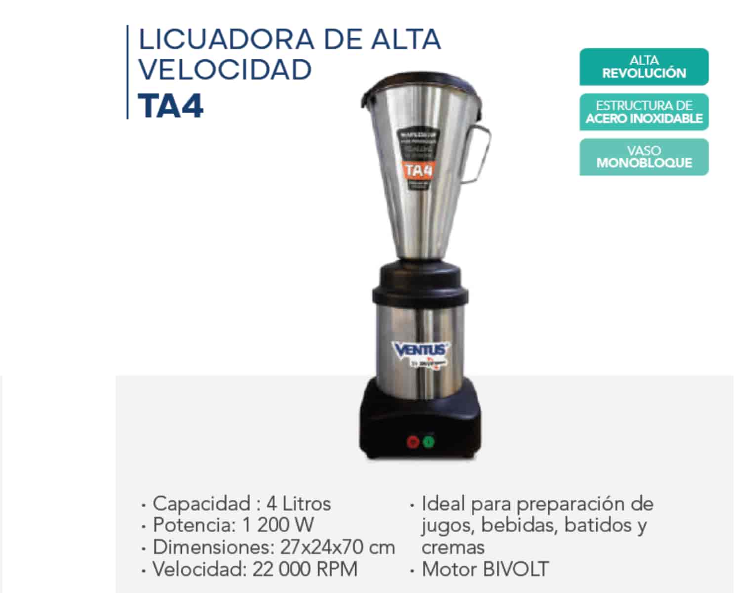 LICUADORA DE ALTA VELOCIDAD - TA4