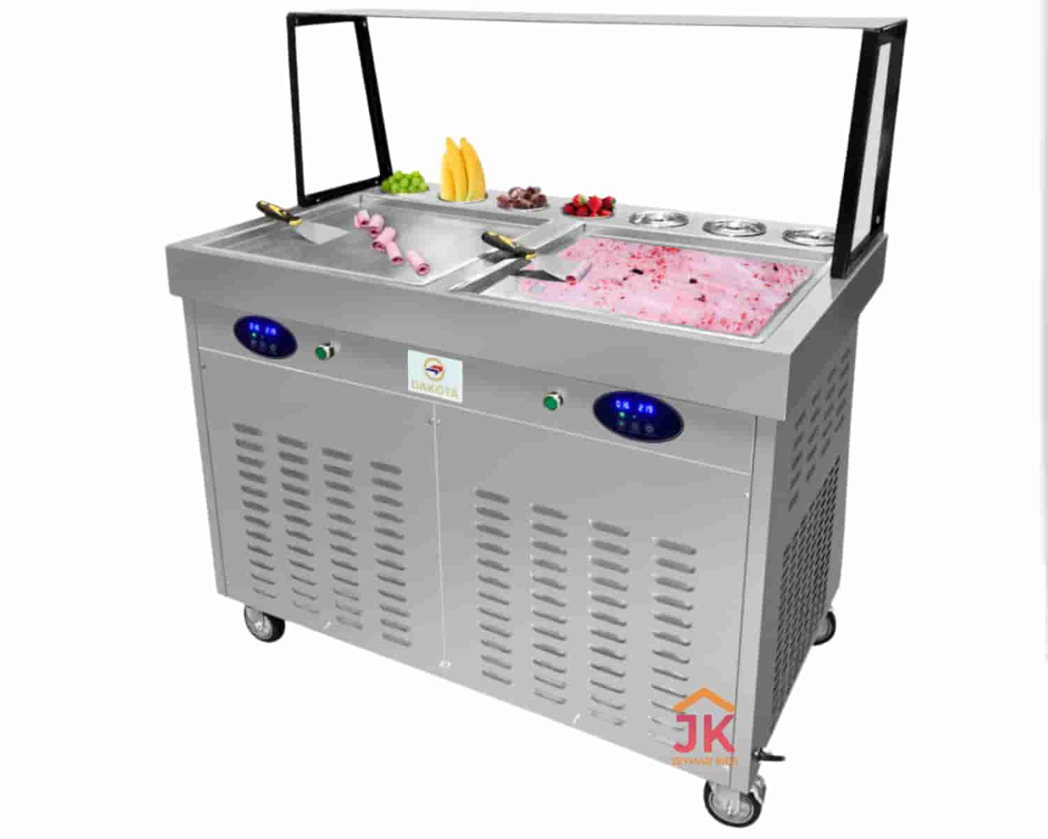 MAQUINA DE HELADO FRITO DKF - 2G 2 PLANCHAS DE 50X50 CM