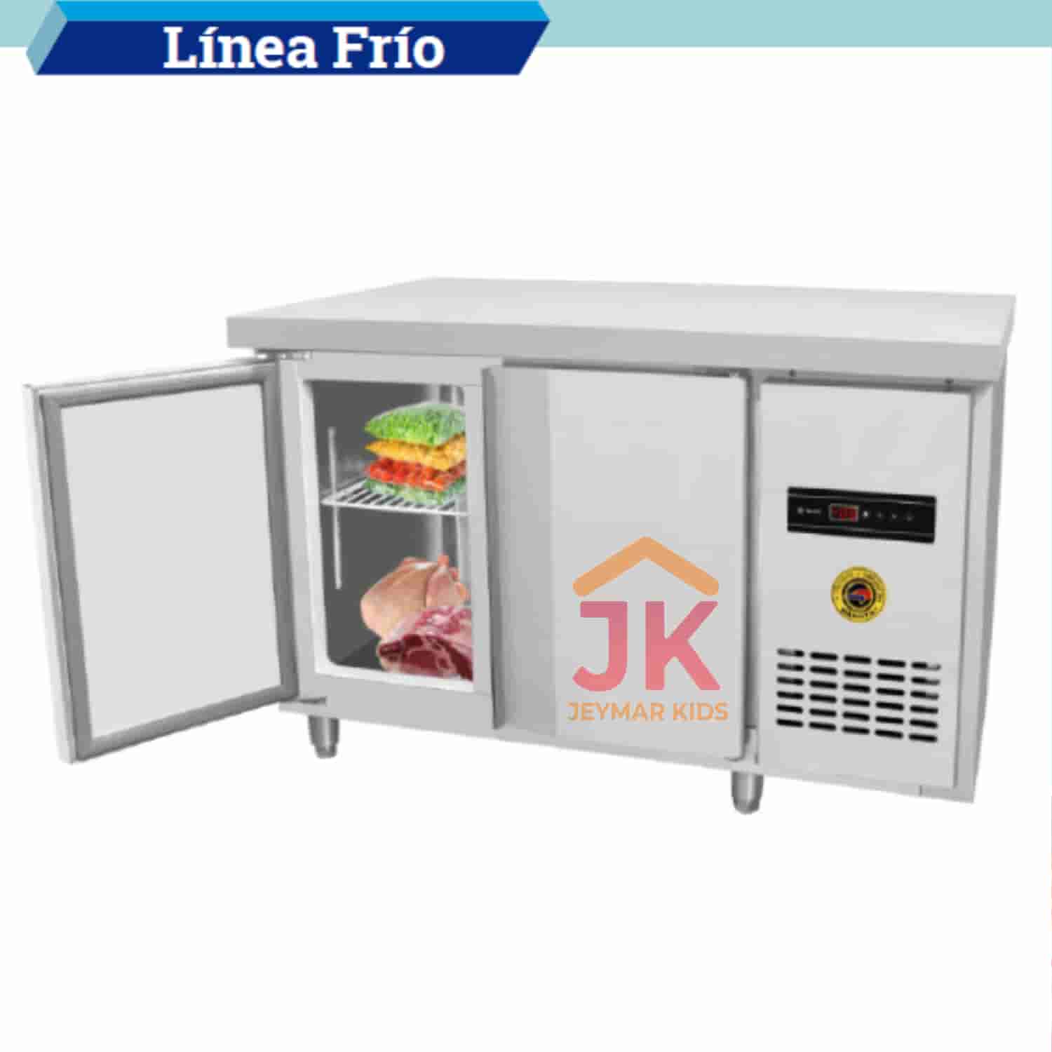 Mesa de trabajo con congeladora 2 puertas 300 lt. - DKH - 25