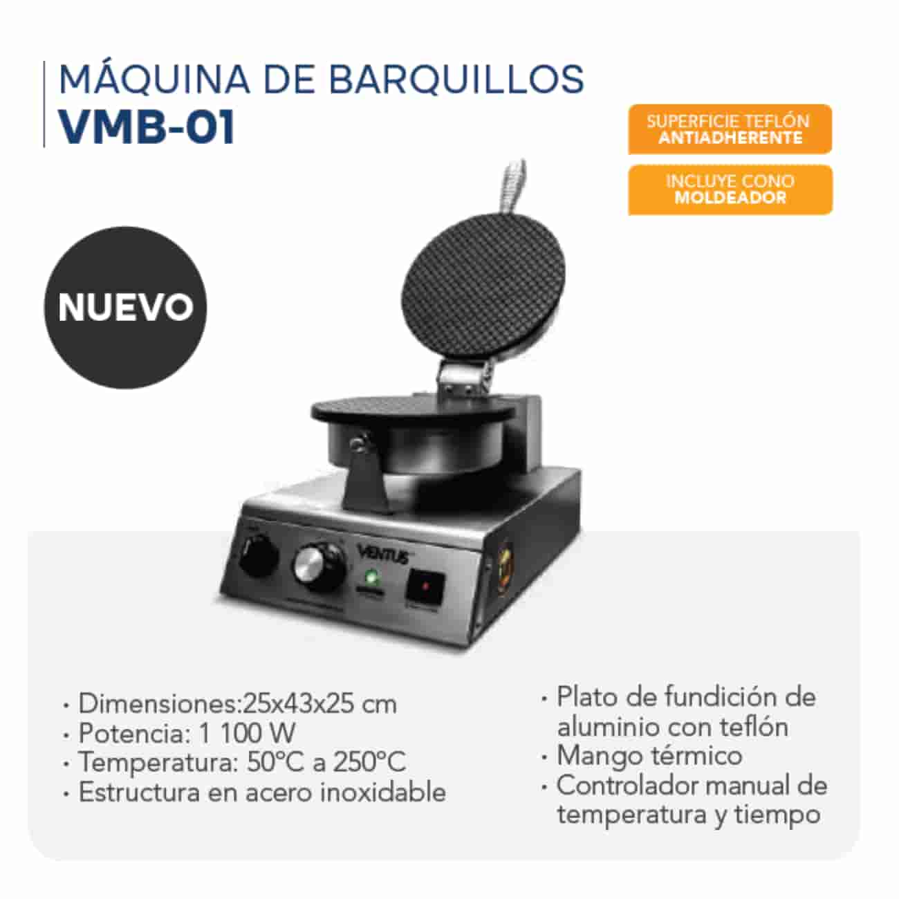 MÁQUINA DE BARQUILLOS - VMB - 01