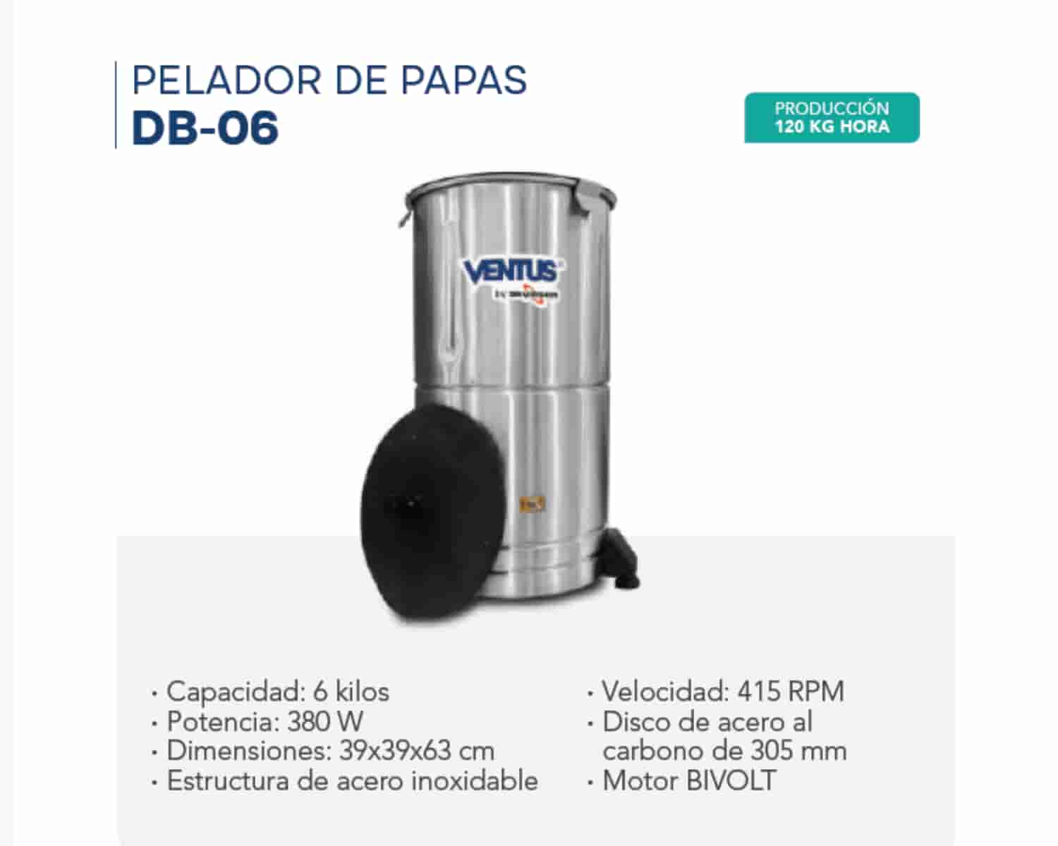 PELADOR DE PAPAS - DB - 06 - DE 6 KILOS