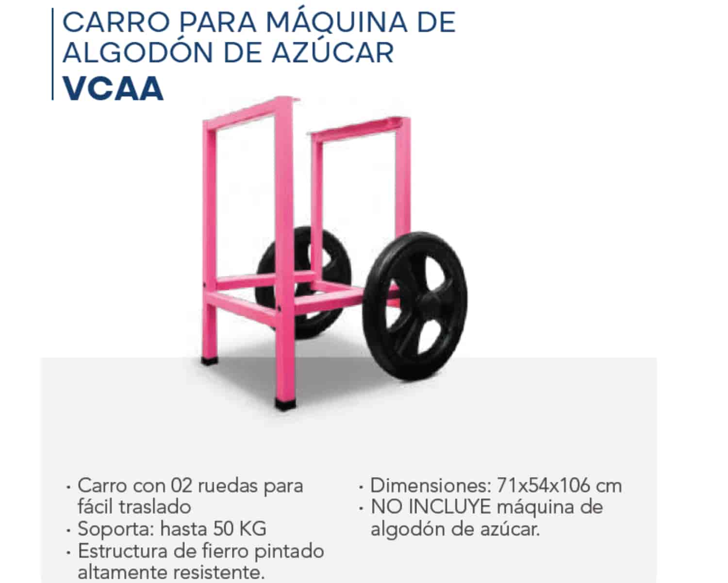 CARRO PARA MÁQUINA DE ALGODÓN DE AZÚCAR - VCAA