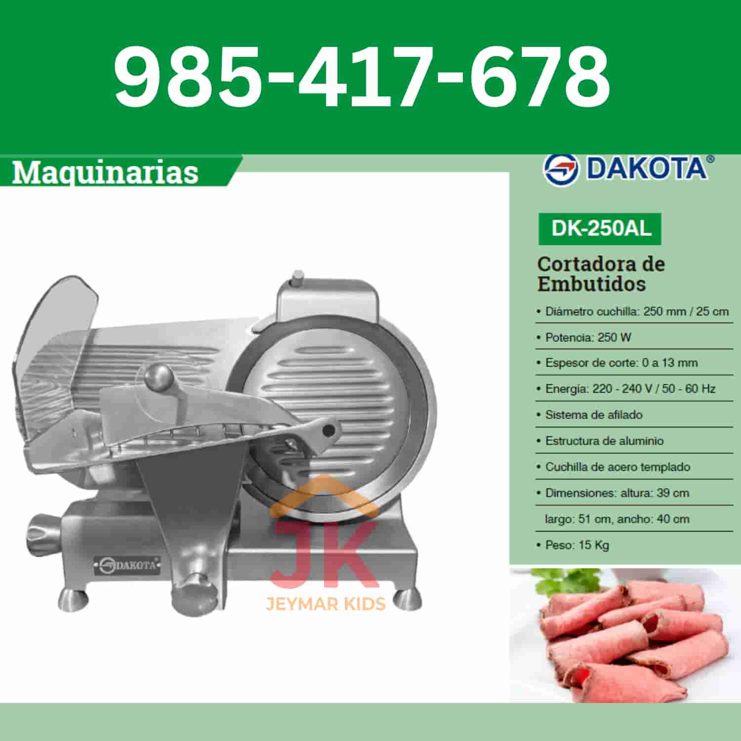 CORTADORA DE EMBUTIDOS 300DK - 12 – DAKOTA