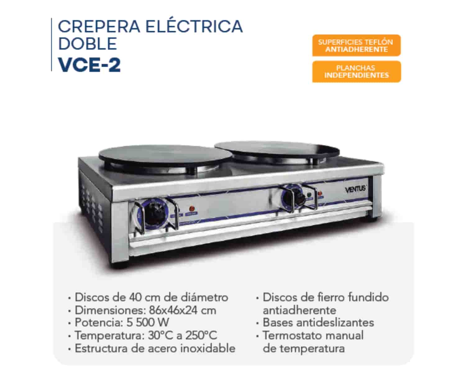 CREPERA ELÉCTRICA DOBLE - VCE - 2