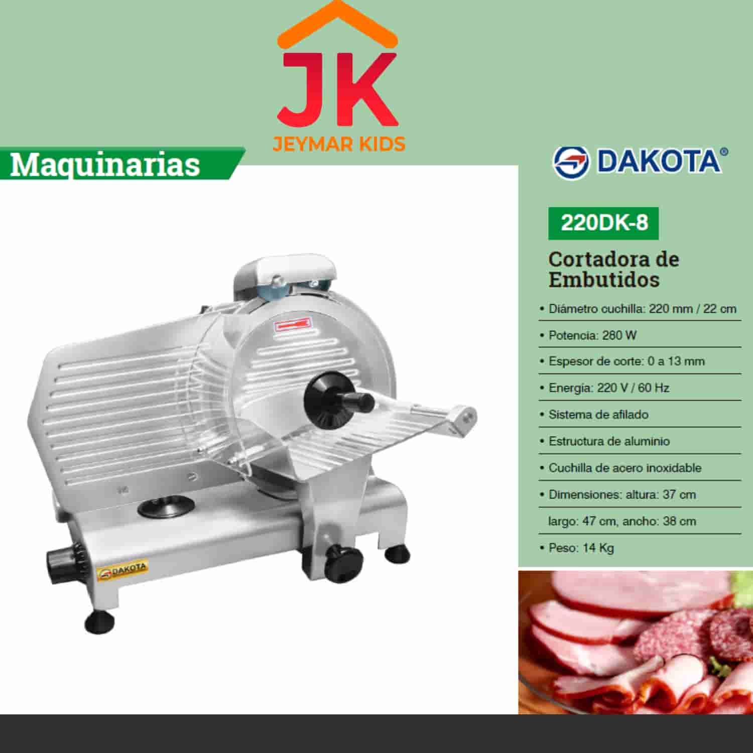 Cortadora de embutidos 220DK – 8 Dakota