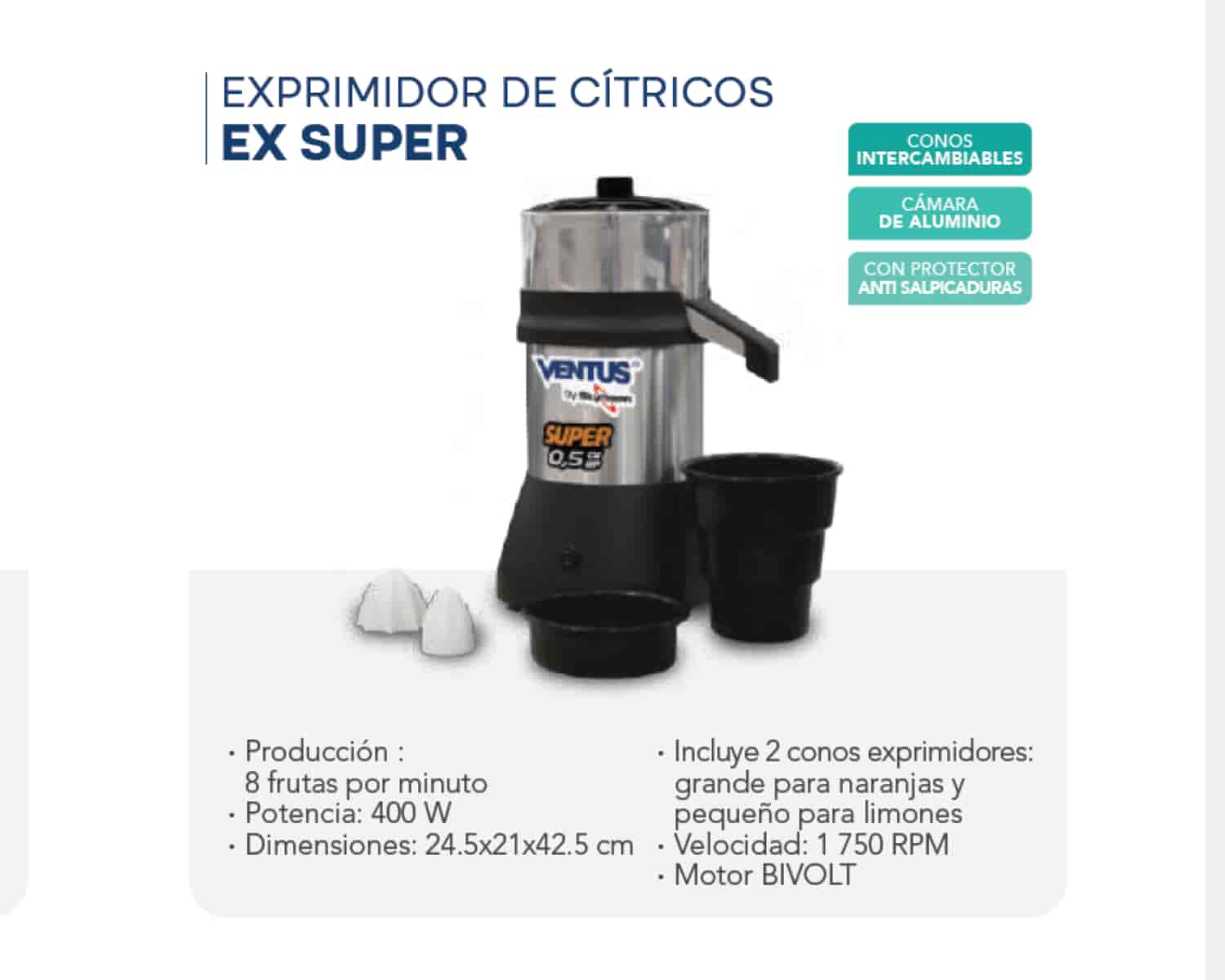 EXPRIMIDOR DE CÍTRICOS – EX SUPER - VENTUS